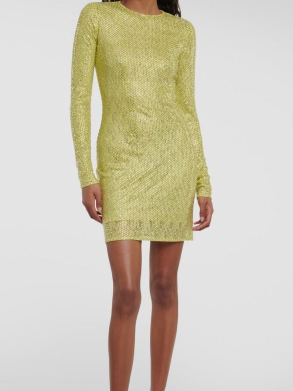 Stella McCartney Women's Green Embellished Sheath Mini Dress Size 38